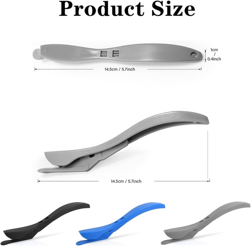 Duoduole 3 PCS Wrapping Paper Cutter Professional Paper Cutter Slider Vinyl Wrap Cutter Tool Safety Sliding Cutting Tool with Handle for Scrapbooking Christmas Wrap Roll Paper(Black,Blue,Grey) - Image 2