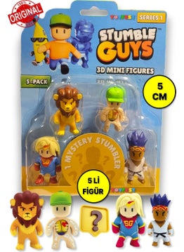 Stumble Guys Series 1 - 3D Mini 1 I Surprise 5 Figure Set - Super Gal Leonidas