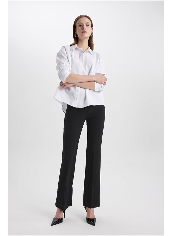 DeFacto - Woman Oversize Fit Woven Long Sleeve Shirt - Image 1
