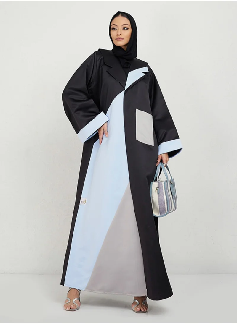 Rosette Abaya Blue Cutting 29