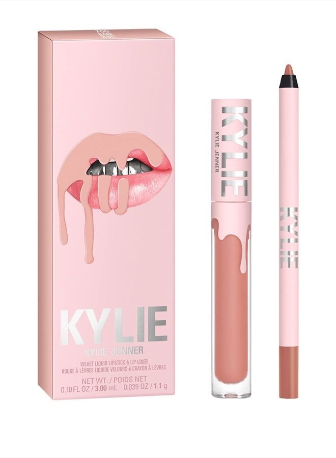 Kylie مجموعة الشفاه من كايلي جينر كوزماتيكس - أحمر شفاه سائل (غير لامع) وقلم شفاه غير لامع - Image 1