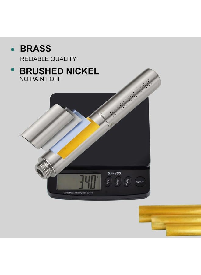 Hoimpro Homipro Brushed Nickel Brass 2 In 1 Function High Flow Handheld Shower Head Set High Pressure 7 Inch Brushed Finish Shower Head Sprayer Hand Shower Wand with 59 Inch Hose, Bracket - Image 2