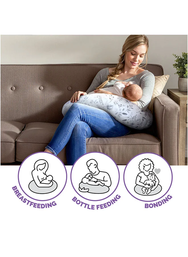 Chicco Boppy Original Support Nursing Pillow 0-12m, Grey Leaves
