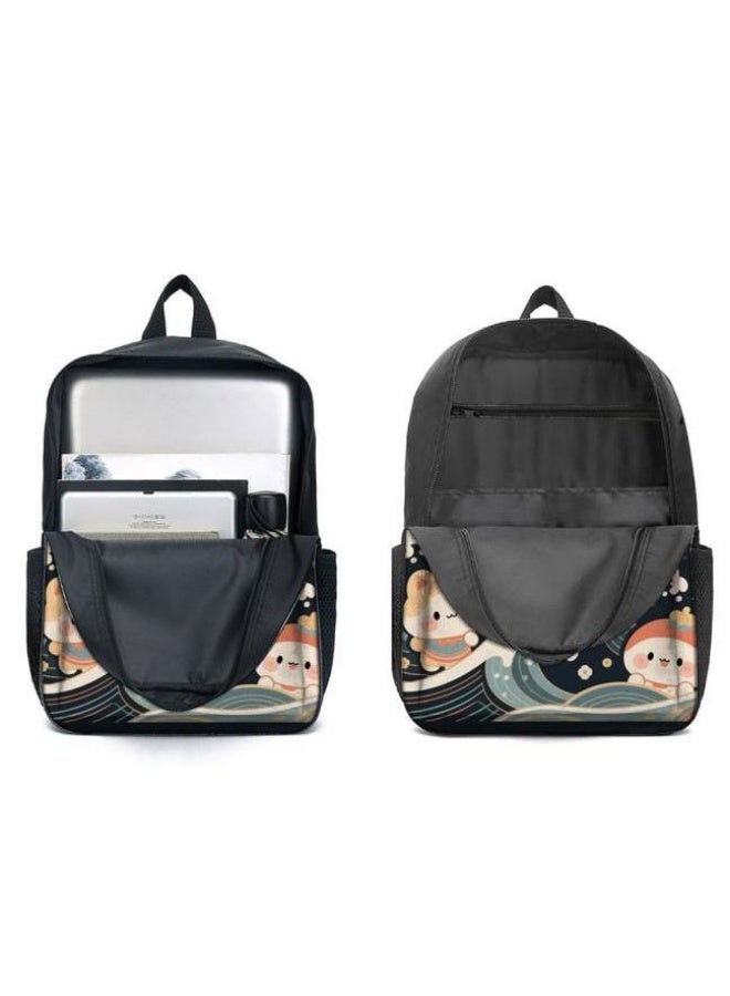 [Super new special offer] Cartoon theme bag three-piece set | double-shoulder + hand-held + storage pen bag | gift self-use good-looking - 441  - Image 4