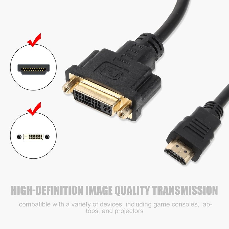 3PCS DVI to HDMI Video Adapter Cable Bi Directional Converter for Computer Monitor Display - Image 4