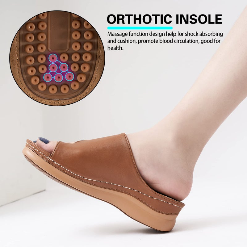 Aomigoct Womens Comfort Wedge Sandals: Soft Cushion & Orthopedic for All-Day Walking - Non-Slip 1.96" Heel for Stability - for Comfort Seekers - Image 5