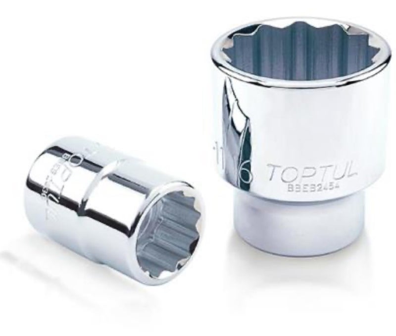 1/4 DR Shallow Socket 9/32" 12pts, Chrome Vanadium, Drive, High Torque, Durable, Precision Engineered Mechanic Tool for Automotive & Industrial - 1/4" x 9/32" 25MM