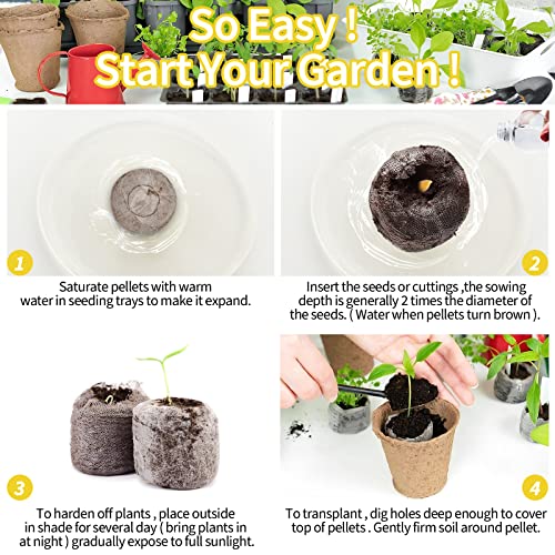 Legigo ليجيغو 100 قطعة 30 مم أقراص بدء البذور من الخث للشتلات - أقراص بدء البذور المضغوطة، أقراص الخث لبدء البذور، زراعة النباتات، الأعشاب، الزهور، الخضروات - Image 4