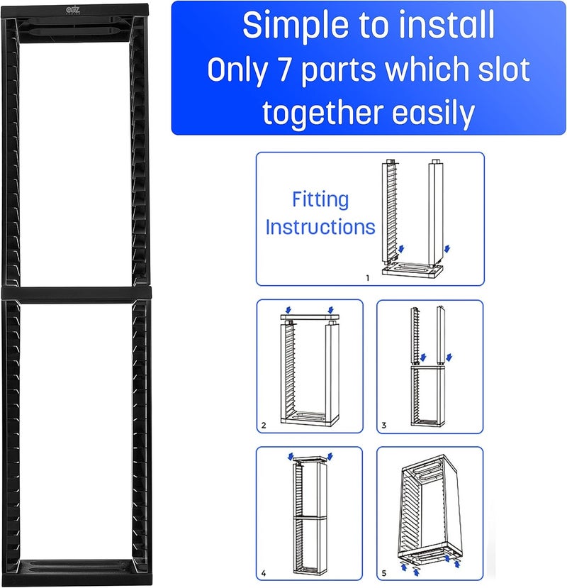 ADZ Universal Game Storage Tower – Stores 36 Game or Blu-Ray Disks – Game Holder Rack for PS4, PS5, Xbox One, Xbox Series X/S, Nintendo Switch Games and Blu-Ray Discs - Image 4