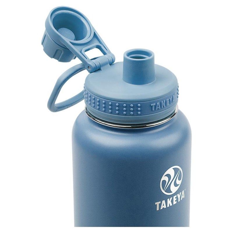 Takeya Actives Water Bottle with Spout Lid - Bottle with Double Stainless Steel Insulation - Dishwasher Safe & BPA-Free - Bottle with Spout Lid & Removable Bumper - 32 oz, Mint - Image 2