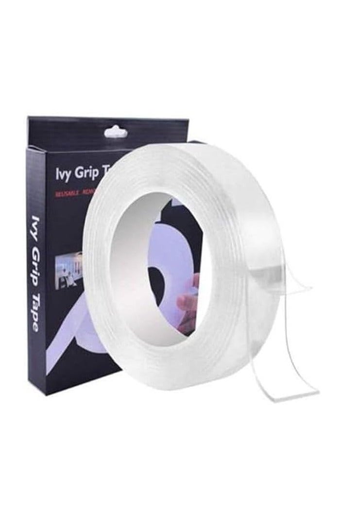 Ivy Grip Tape – Reusable Nano Gel Double-Sided Adhesive Tape – Washable & Removable – 1 Roll (Transparent) - Image 4
