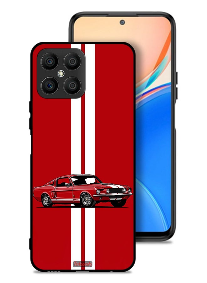 Tolwak Honor X8 4G Protective Case Cover Vintage Car Abstract Art - Image 1