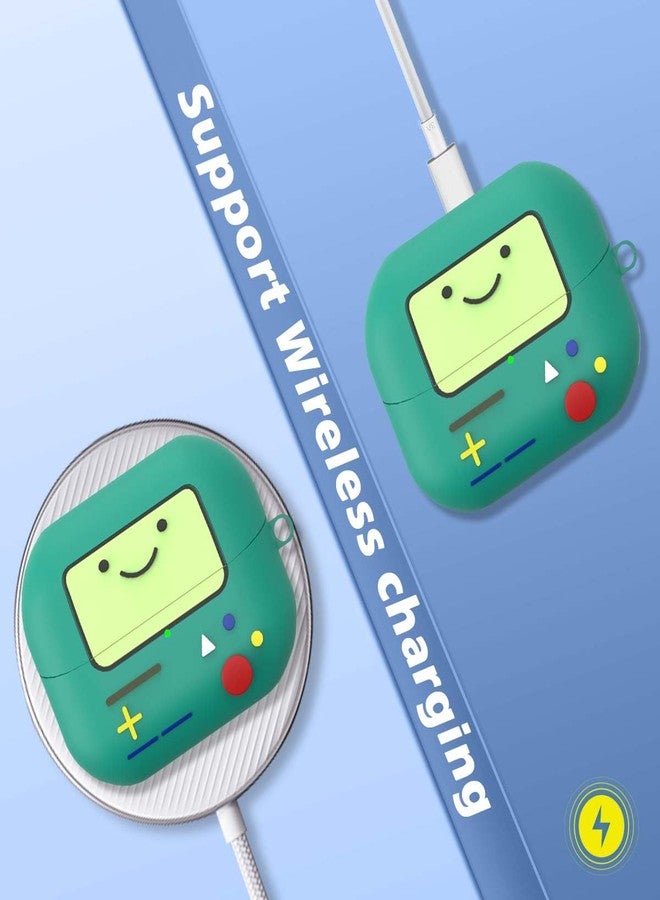 BIQIRE Cute Case for Galaxy Buds 3 Pro / Buds3 (2024), Funny 3D Cartoon Soft Silicone Protection Cover Skin Compatible with Samsung Buds 3 Accessories with Keychain & Cleaner Kit (Green) - Image 4