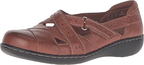 CLARKS Women's, Ashland Spin Slip On Shoe Tan 9 WW - Image 1
