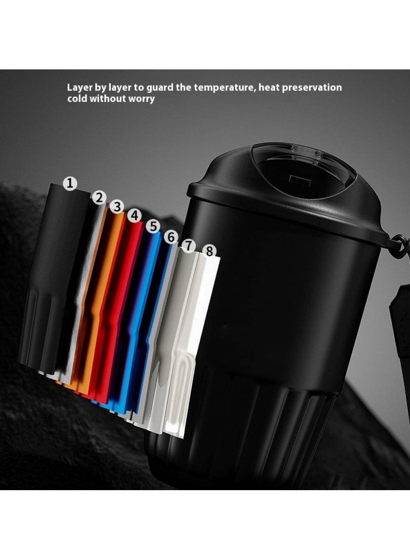 AROAQ 410ml Ceramic Liner Thermos Coffee Cup Double Wall Stainless Steel Vacuum Insulated Thermos For Coffee Thermal Mug Tumbler Gift - Image 3