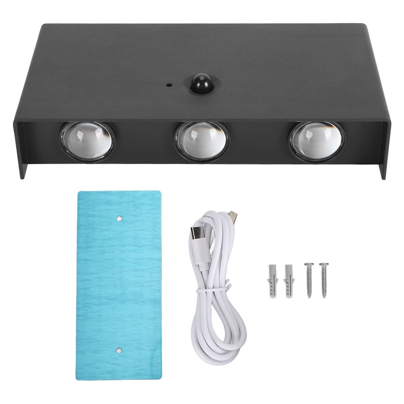 Battery Operated Wall Sconce Rechargeable Motion Sensor Indoor Wall Lights LED Magnetic Up Down Wall Lamp with Touch Switch Black - Image 1