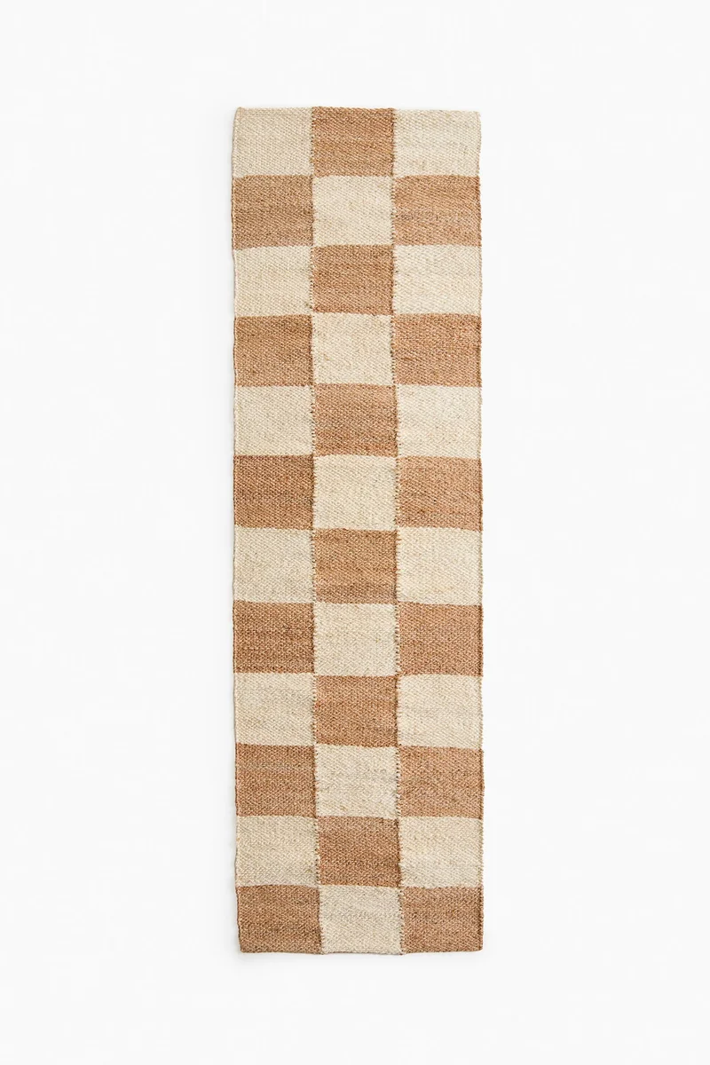 اتش اند ام مفرش سجادة من الجوت