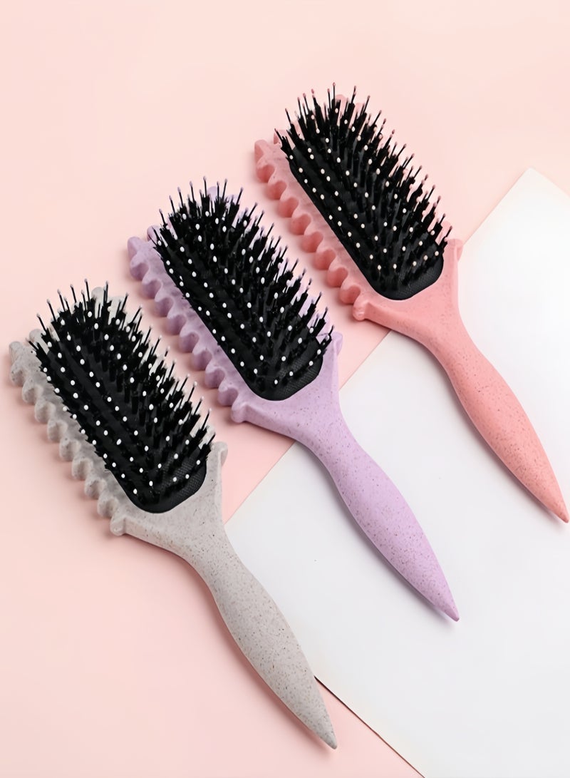 كيفن 2025 Newest Bounce Curl Brush,Bounce Curl Defining Brush,Curl Defining Brush,Hair Brush Styling Brush,Shaping and Defining Curls for Women Girls (Color : Purple) - Image 3