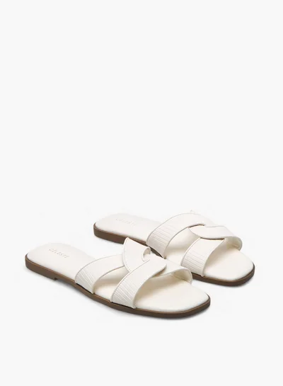 Celeste Women's Textured Slip-On Flat Sandals