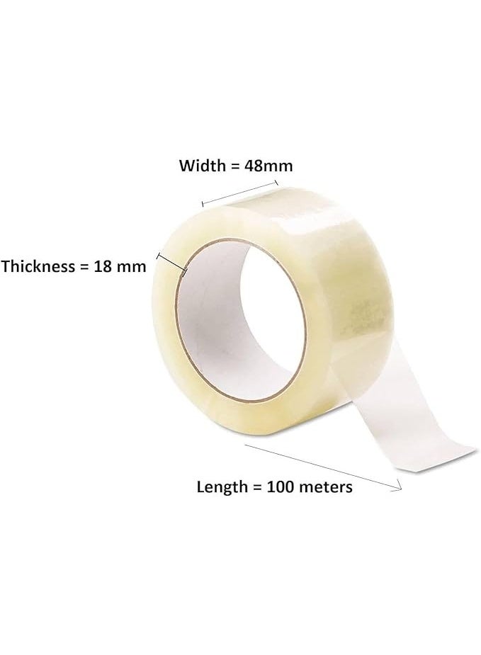 erorex 100 Meter Long Transparent Packing And Clear Carton Sealing Packing Heavy Duty Packaging Tape for Moving Boxes Shipping Office and Storage Commercial Grade - Image 4