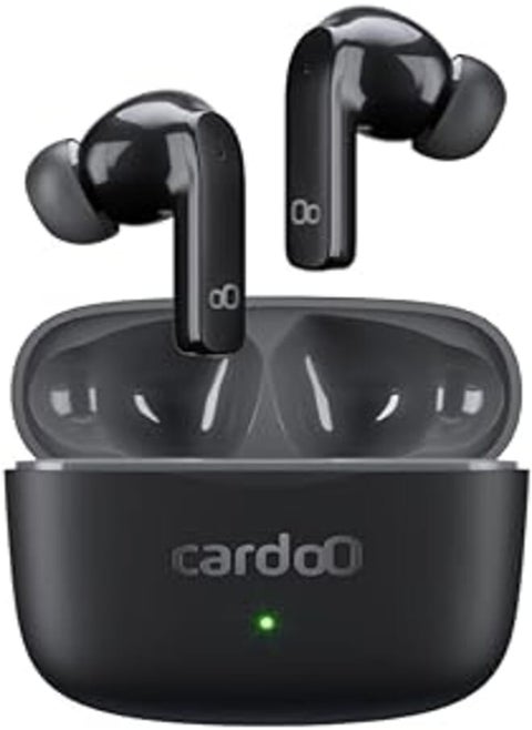 سماعات أذن لاسلكية حقيقية بخاصية إلغاء الضوضاء من CardoO - اتصال متعدد داخل الأذن بلوتوث 5.3 - سماعات رأس سوداء سماعات أذن لاسلكية