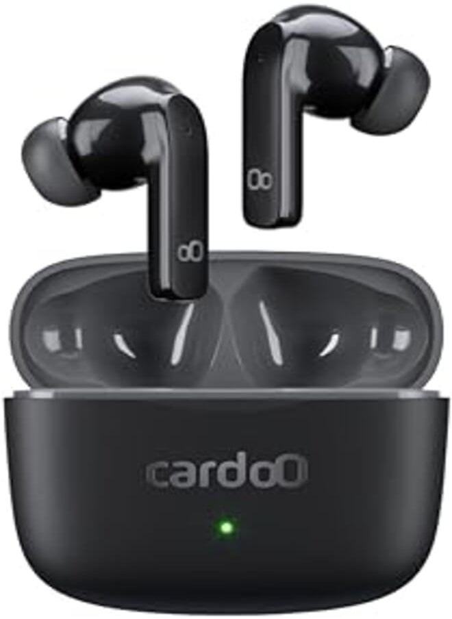 cardoo - سماعات أذن لاسلكية حقيقية بخاصية إلغاء الضوضاء من CardoO - اتصال متعدد داخل الأذن بلوتوث 5.3 - سماعات رأس سوداء سماعات أذن لاسلكية - Image 1