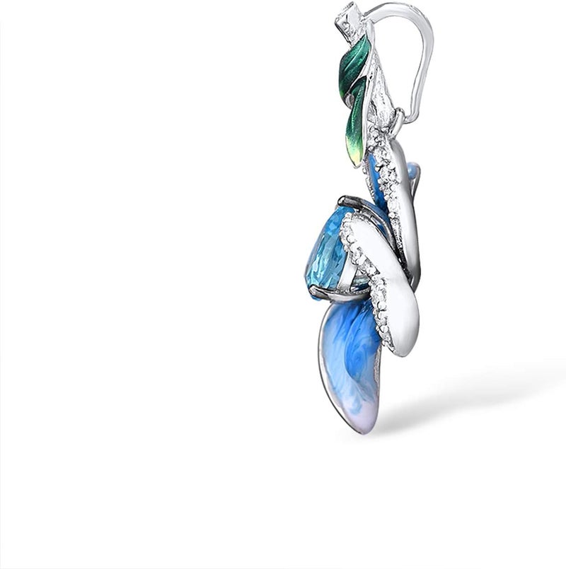 Santuzza 925 Sterling Silver Handmade Enamel Flower Pendant for Women - Image 3