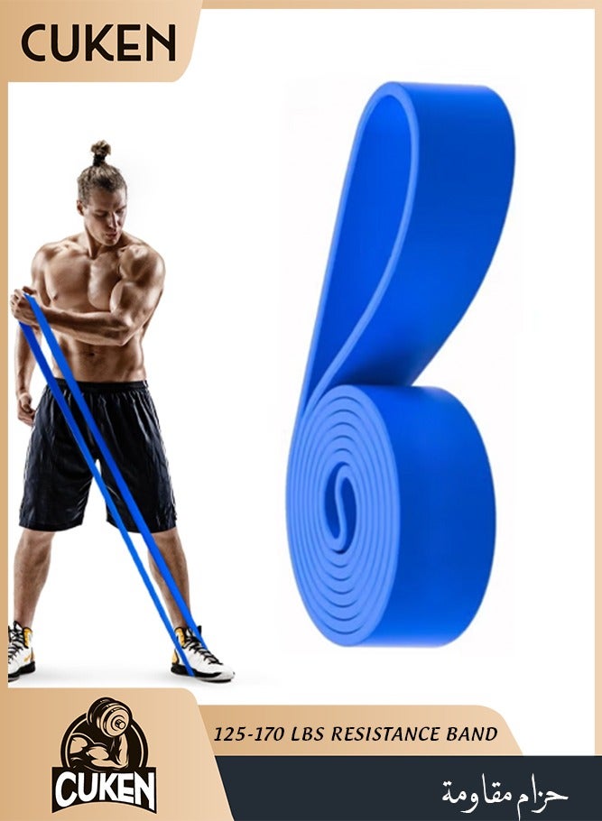 Cuken 125-170 Lbs Resistance Band Pull up Assist Band Heavy Duty Powerlifting Exercise Stretch Bands for Powerlifting, Muscle Toning, Yoga, Stretch Mobility (Blue) - Image 1