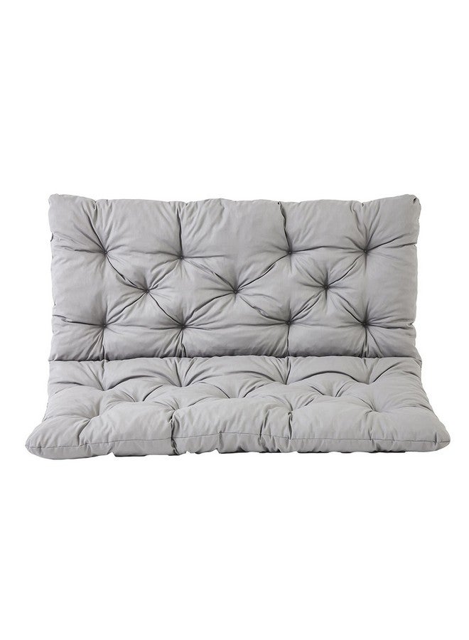 أريكة حديقة هانكو 2 مقعد من آيرا مع وسادة ظهر منخفضة مبطنة بالقطن (رمادي، 100 × 98 × 8 سم)