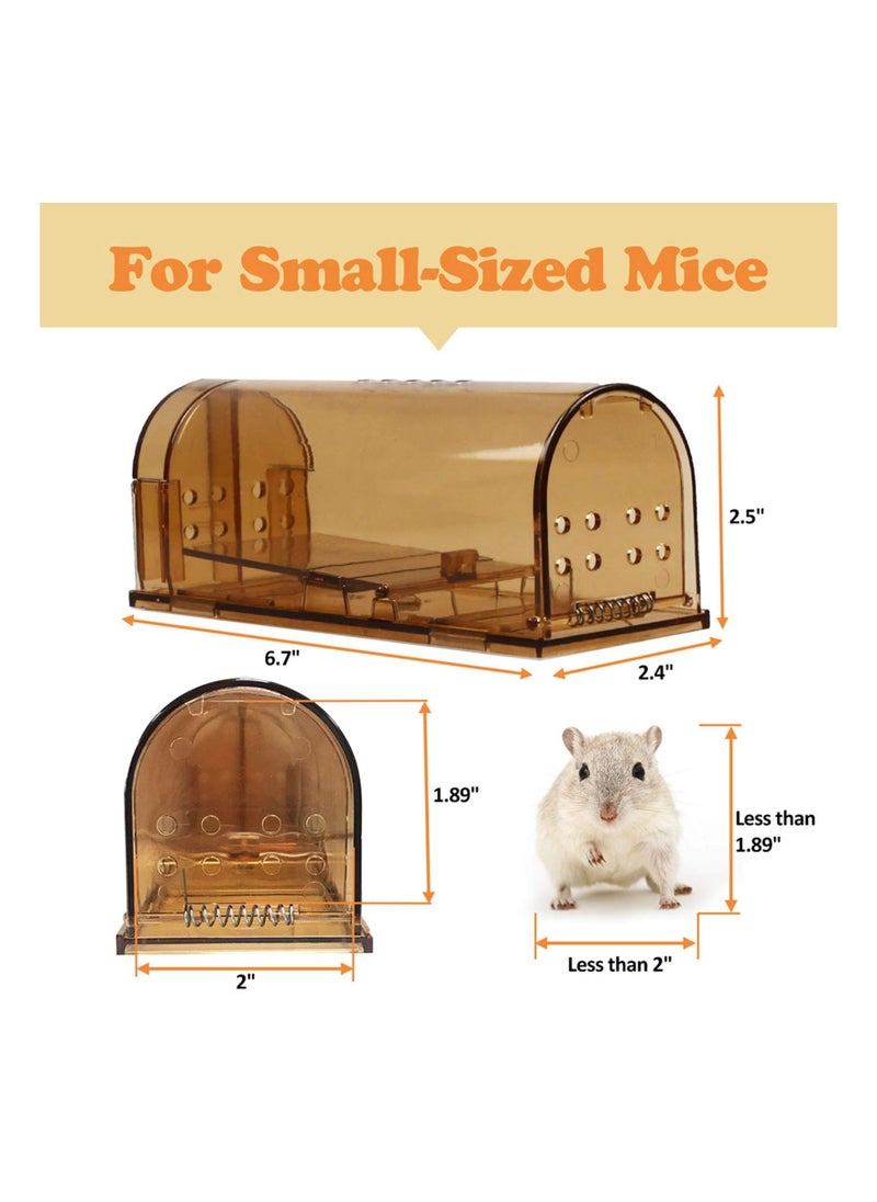 2PCS Humane Mouse Trap, CaptSure Smart Mice Catcher Reusable Rodent Traps Small Mice Capturer Harmless Mice Control Live Catch and Release, Easy to Set and Reusable, Safe for People and Pets