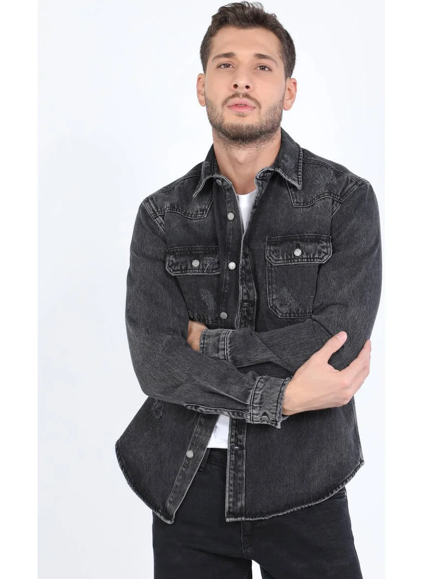 Banny Jeans Men's Anthracite Jean Shirt