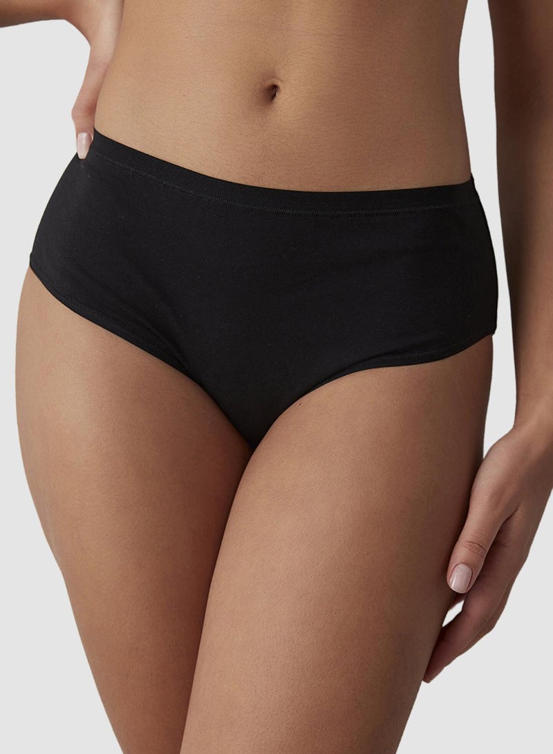 Penti Fresh Basic Black Coverage Slip Panties - Image 1