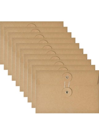 10 Pack Kraft Envelope Bills Receipt File Folder Brown Project Pocket Document Organizer Storing Holder with String Tie Closure Reusable Office Booklet Bag for Filing Mailing Invitation 4.5 x 6.7 inch - pzsku/Z64091E98F5D3341BA88BZ/45/_/1702439589/71834a83-e433-4082-a654-310ed174120f