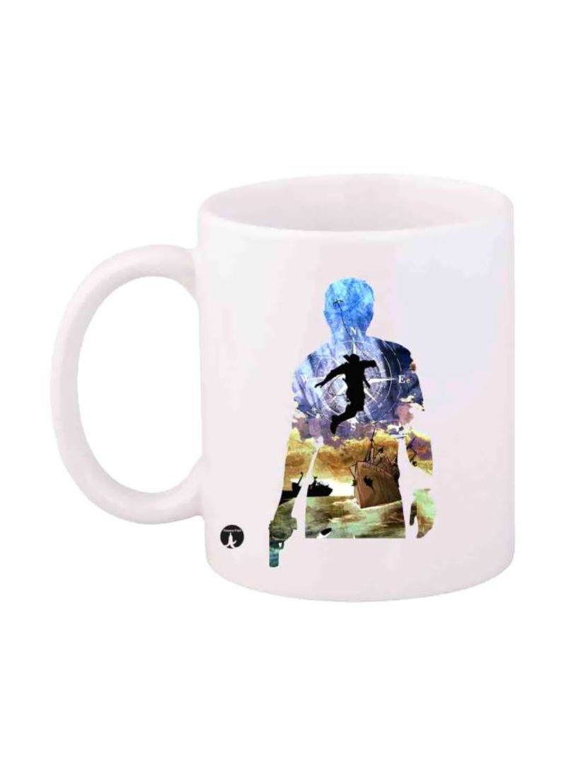 RKN Printed Uncharted Mug White/Blue/Yellow Standard Size