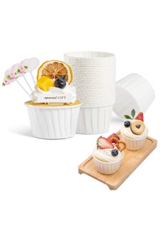 Sweet seven Oil-Proof White Cupcake Liners - 100pcs Muffin Baking Cups for Weddings, Birthdays, Parties, Baby Showers. Ramekin Holders with Elegance and Durability.  - Image 1