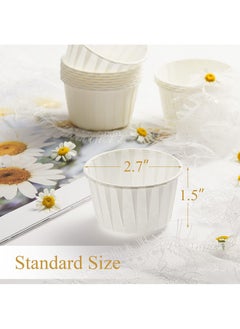 Sweet seven Oil-Proof White Cupcake Liners - 100pcs Muffin Baking Cups for Weddings, Birthdays, Parties, Baby Showers. Ramekin Holders with Elegance and Durability.  - Image 5