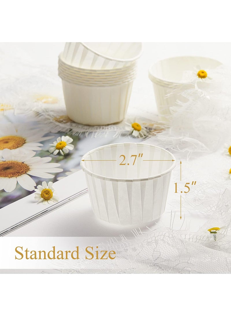 Sweet seven Oil-Proof White Cupcake Liners - 100pcs Muffin Baking Cups for Weddings, Birthdays, Parties, Baby Showers. Ramekin Holders with Elegance and Durability.  - Image 5