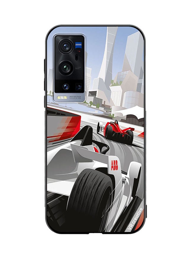 VR CREATIVE - Protective Case Cover For Vivo X60 Pro Plus F1 Car Racing Design Multicolour - Image 1