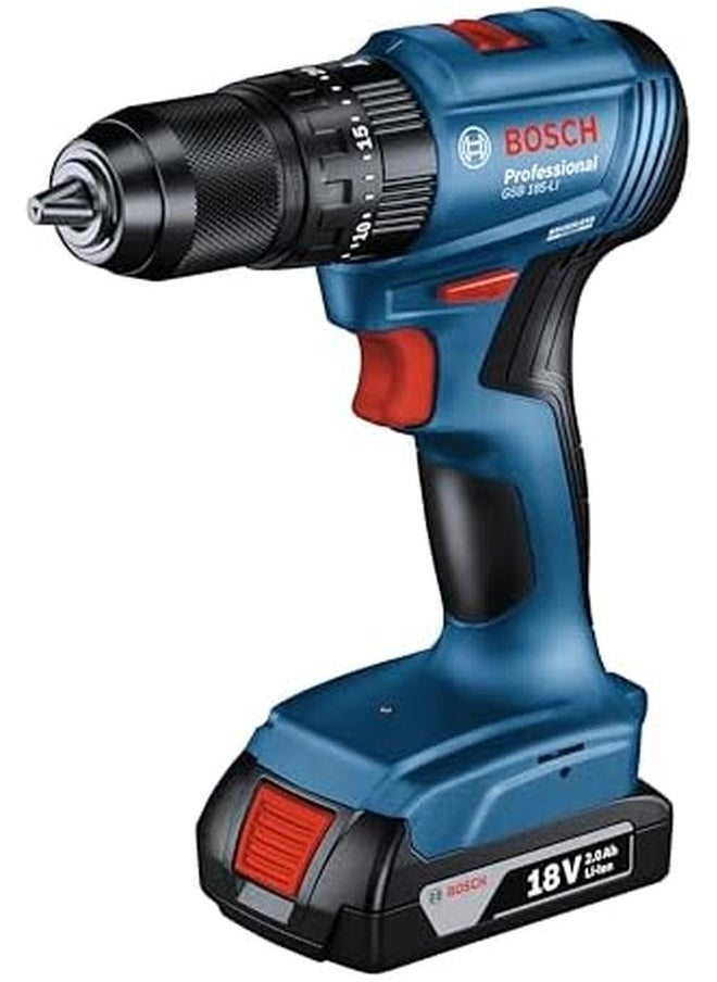 BOSCH - Gsb 185 Li Cordless Combi 18 Volt Up To 1900 Rpm Lithium Ion Battery Type Easy Handling And Operation Due To Compact Design - Image 1