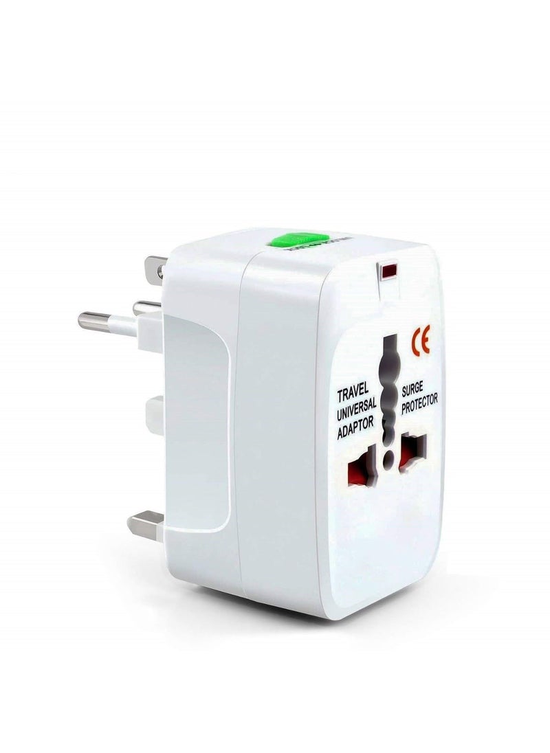 Generic Universal Travel Plug Adapter All in One Portable Travel Adapter Wall AC Power Plug Adapter Wall Charger with Dual USB Charging Ports for Cell Phone Mobile Laptop Pack of 2  - Image 2