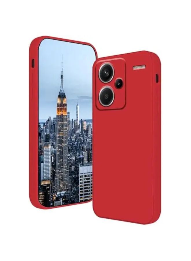 Red Color Liquid Case For Xiaomi Redmi Note 13 Pro Plus Shock Absorbing Thin Cover - Image 1
