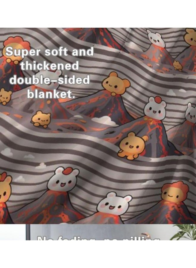 عام بطانية رقيقة من الفانيلا (حرارة ومريحة، ومناسبة للنوم واستخدام اللعبة والغبار والرمل) 150 سم * 200 سم - 723 - Image 3