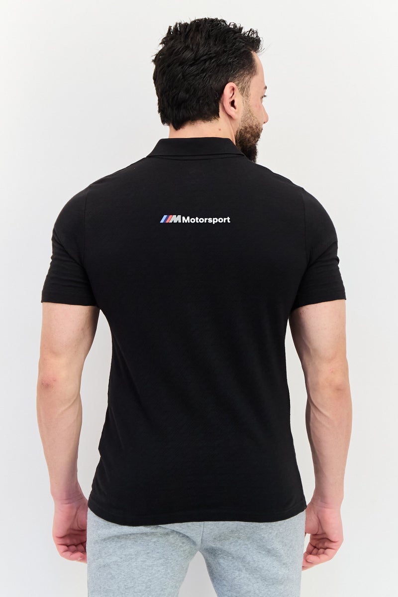 PUMA ملابس رياضية للرجال من بي إم دبليو موتورسبورت بولو بأكمام قصيرة، أسود - Image 3