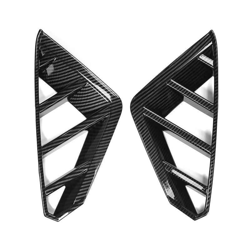 JUIVEEL Carbon Fiber Style ABS Front Bumper Side Air Vent Cover Fog Light Lamp Decor Sticker Compatible with Hyundai Elantra CN7 N Line Accessories