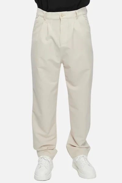 Cedy Denim Men's High Waist Pleated Baggy Chino Trousers C358