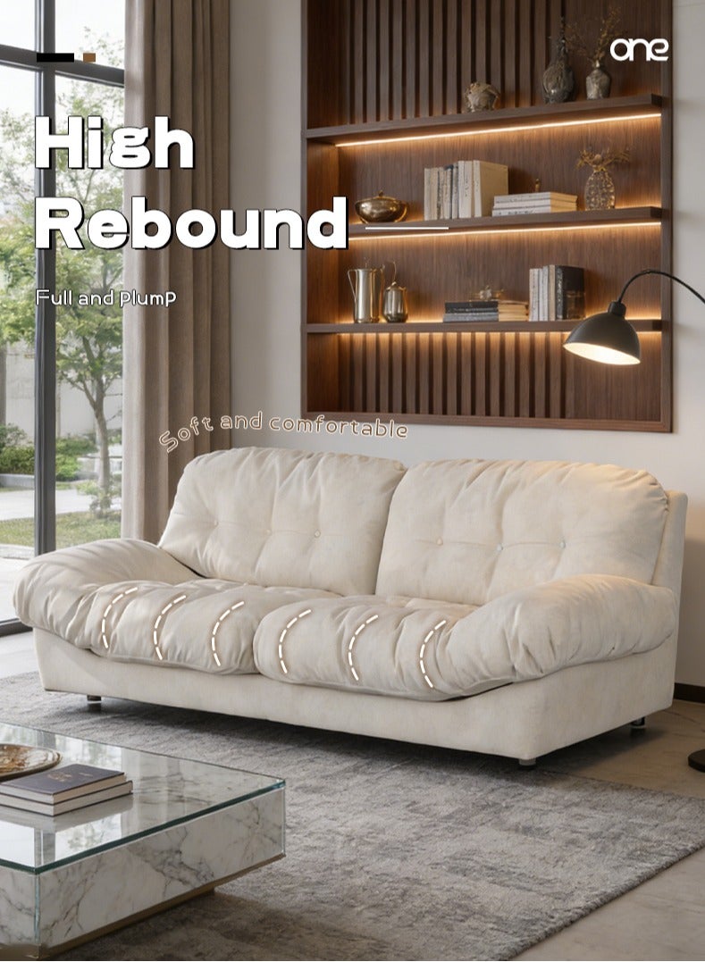 80" Chenille Cloud Deep Seat Sofas for Living Room, Modern Sofa Couch for Small Spaces, Cozy Comfy Loveseat with Solid Wood Frame - Image 3