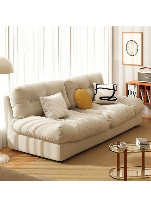 80" Chenille Cloud Deep Seat Sofas for Living Room, Modern Sofa Couch for Small Spaces, Cozy Comfy Loveseat with Solid Wood Frame
