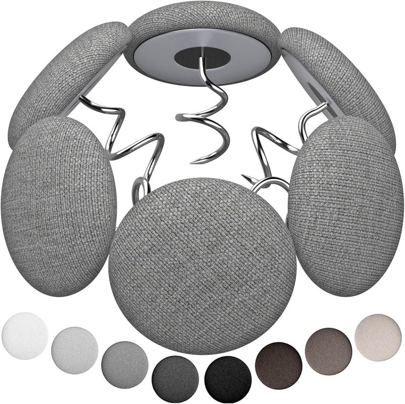 AHAILUOO Fabric Covered Twist Pins for Upholstery, 8 Colors, Button Pins for Sofa, Bed Skirts, Slipcovers (12 Middle Gray) - Image 1