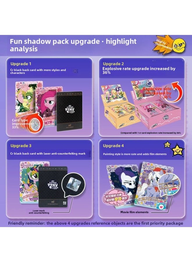 Card Tour Pony Card Huiyue Pack 6 Play A Whole Box Of Card Rainbow Fun Shadow 3 Play 1 2 Genuine Card Book Around-Color:Xiaoma Huiyue Six Bombs Whole Box Of 18 Packs (retail Package Of 10 Yuan) - Image 3