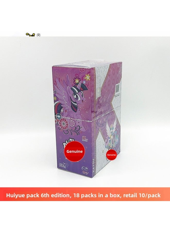 Card Tour Pony Card Huiyue Pack 6 Play A Whole Box Of Card Rainbow Fun Shadow 3 Play 1 2 Genuine Card Book Around-Color:Xiaoma Huiyue Six Bombs Whole Box Of 18 Packs (retail Package Of 10 Yuan) - Image 1